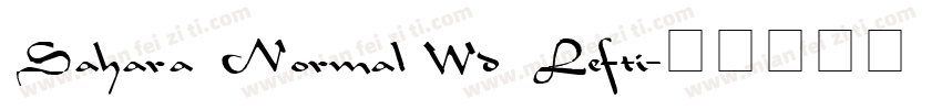 Sahara Normal Wd Lefti字体转换